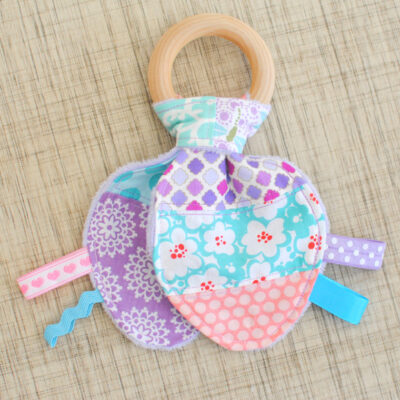 Patchwork & Ribbons Bunny Ear Wood Teether {tutorial} - Clover & Violet