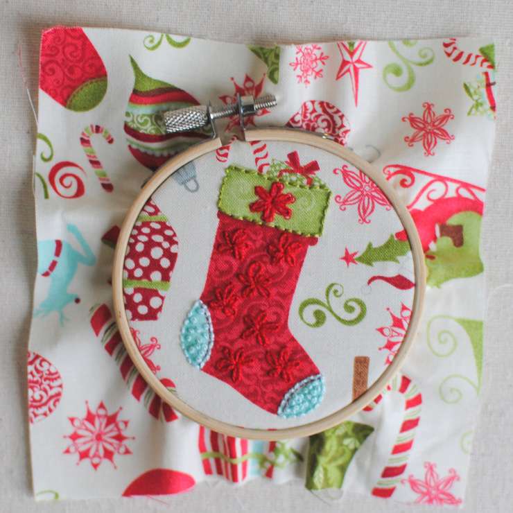 4 inch Embroidery Hoop Ornament, It's Wine O'Clock – Handmade