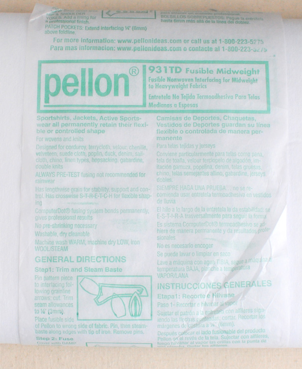 Pellon - Interfacing - 931TD - Fusible Midweight