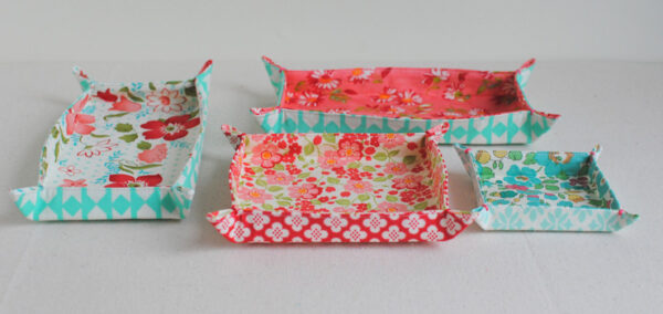 Easy Fabric Trays {Mini Tutorial} - Clover & Violet