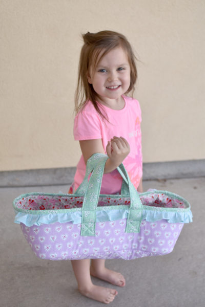 The Rosie Baby Basket & Little Dolly Fabric - Clover & Violet