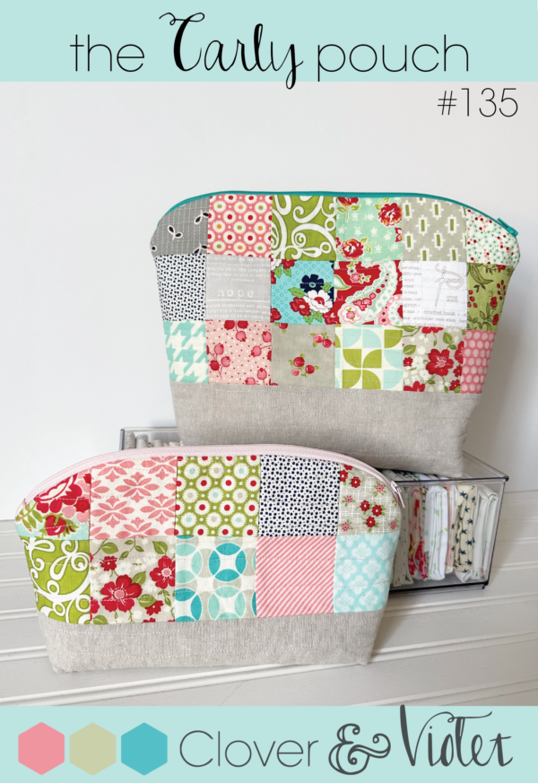 the Carly pouch - quilted patchwork sewing pattern