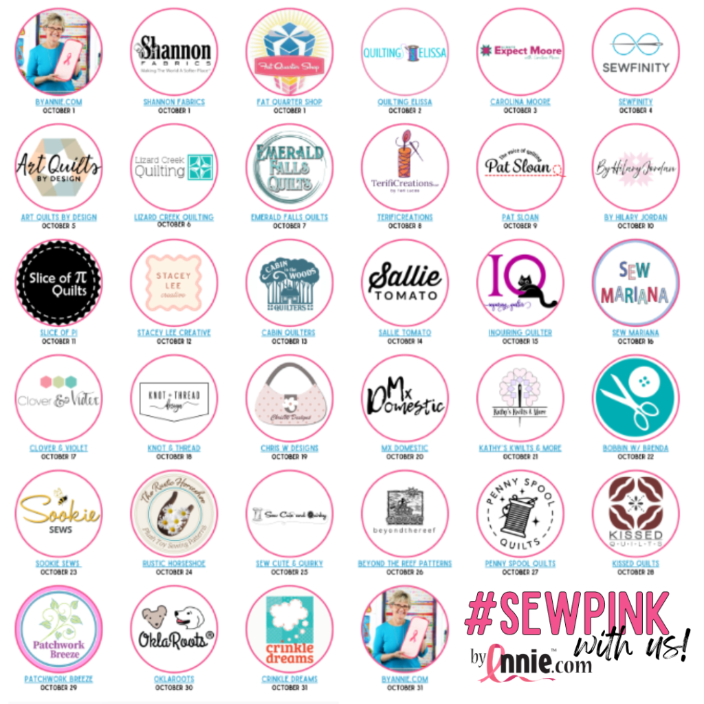 SewPink Blog Hop Participants